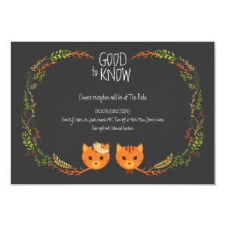 Cat Wedding Invitations Announcements Zazzle Rustic Boho Forest Cats Wedding Invitation