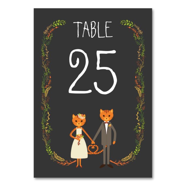 Rustic Boho Forest Cats Wedding Invitation Card
