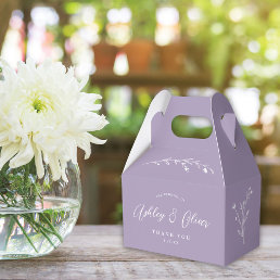 Rustic Boho Lavender Purple Wildflower Wedding Favor Boxes