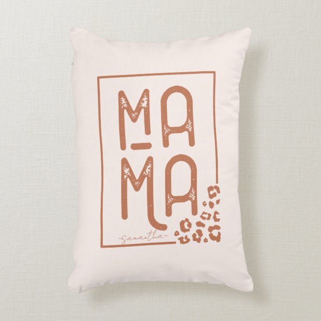 Rustic Boho Mama Accent Pillow (Front(Vertical))