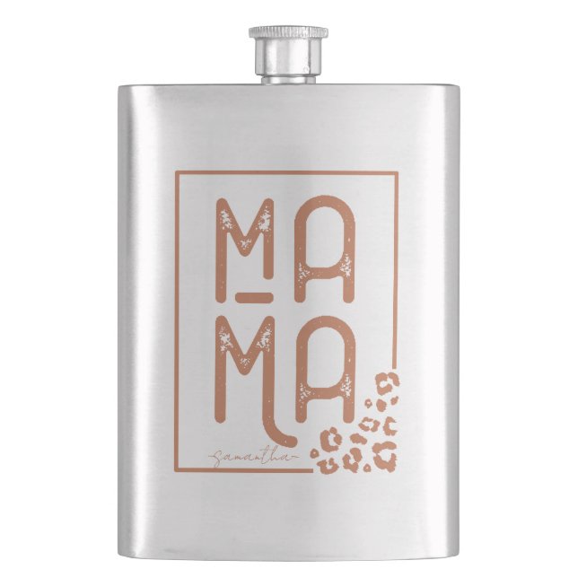 Rustic Boho Mama Flask (Front)