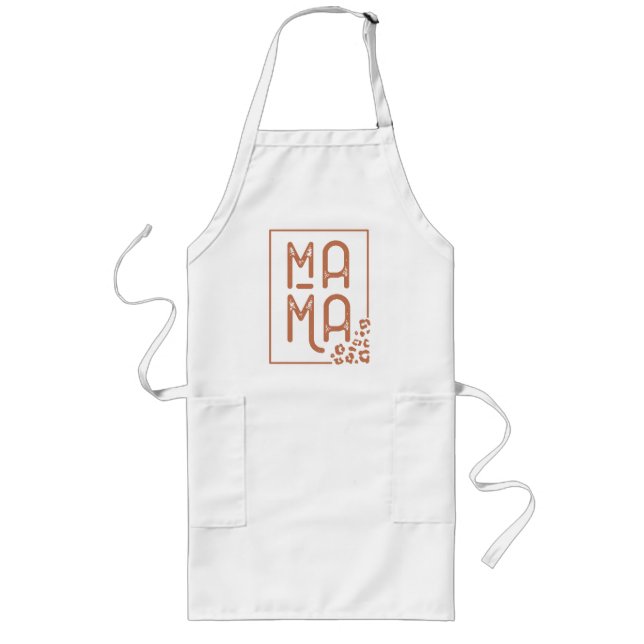 Rustic Boho Mama Long Apron (Front)