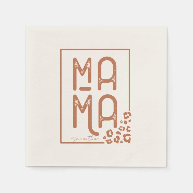 Rustic Boho Mama Napkins (Front)