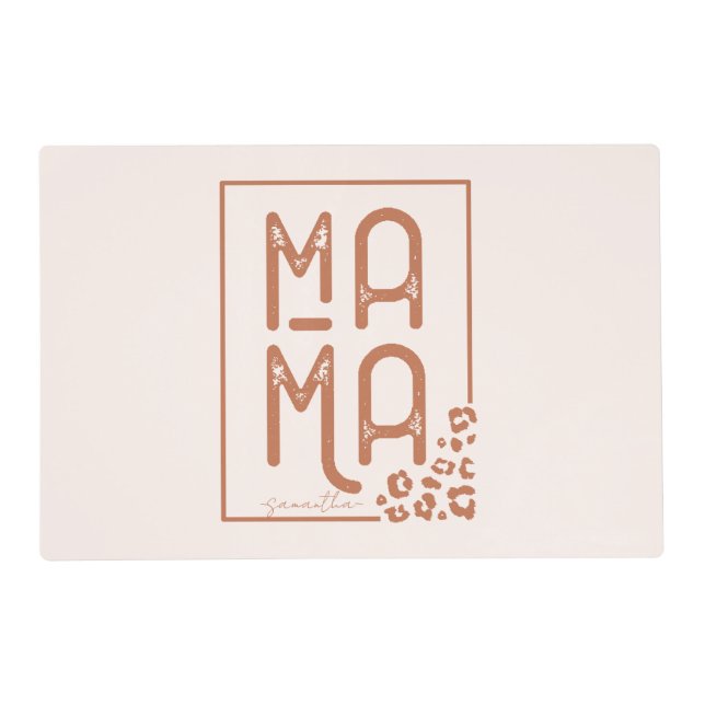 Rustic Boho Mama Placemat (Front)