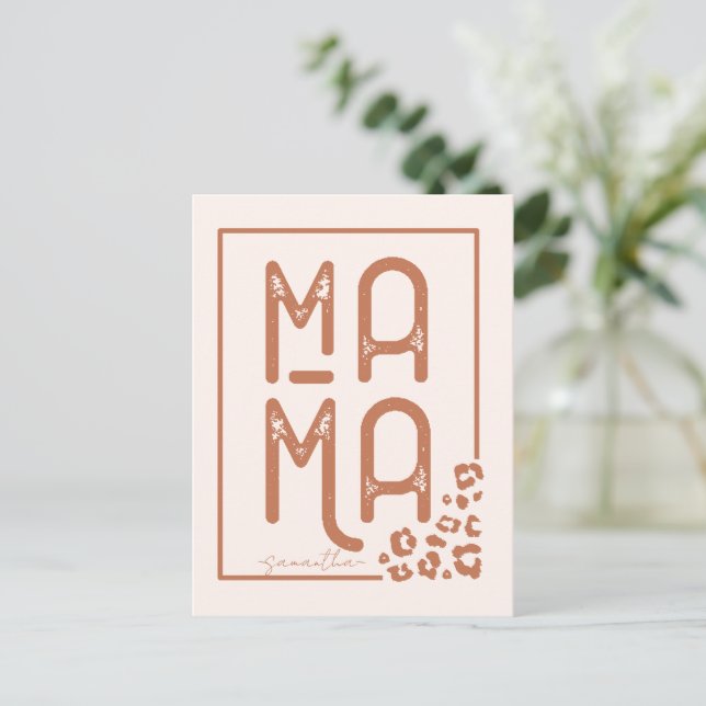 Rustic Boho Mama Postcard (Standing Front)