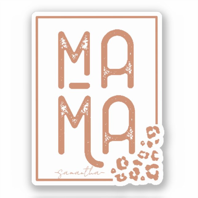 Rustic Boho Mama Sticker (Front)