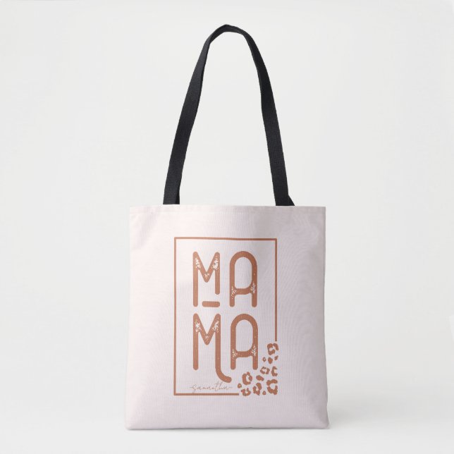 Rustic Boho Mama Tote Bag (Front)