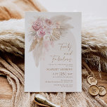 Rustic Boho Pampas Grass Flower 40th Birthday Invitation<br><div class="desc">These pampas grass and botanical blush floral invites are the perfect touch to your boho-themed 40th birthday. Personalize the invite with your details and if you want to further re-arrange the style and placement of the text,  please press the "Click to customize further" button.</div>