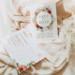 Rustic Boho Pampas Grass Flower Greenery Wedding Announcement Postcard<br><div class="desc">This beautiful boho-inspired save the date card will add a perfect touch to your wedding. The design features rustic watercolor flowers,  elegant pampas grass,  and lush tropical greenery complimented with modern typography.</div>