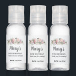 Rustic Boho Pink Floral 90th Birthday Favor Hand Sanitizer<br><div class="desc">Hand sanitizer in custom individual bottles is a very popular birthday party favor these days. I designed this one to coordinate with my 90th Birthday Pink Floral Collection. The bottle's label features a beautiful sprig of pink roses and white hydrangeas. These pretty bottles will look great beside your welcome sign....</div>