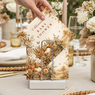 Rustic Boho Pumpkin Baby Shower Napkins