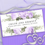 Rustic Boho Purple Rose Floral Address Label