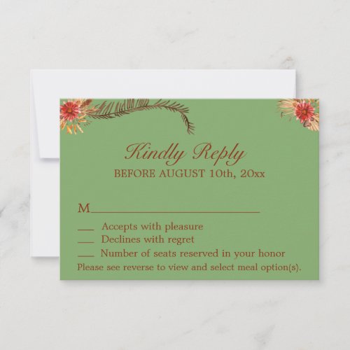 RusticBoho Rustic Elegance RSVP Cards