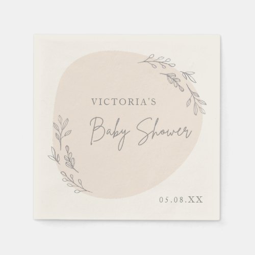 Rustic Boho Stylish Baby Shower Cocktail Napkins