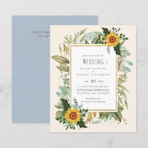 Rustic BOHO Sunflowers Greenery Wedding