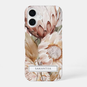 Rustic Boho Terracotta Botanical iPhone 16 Case
