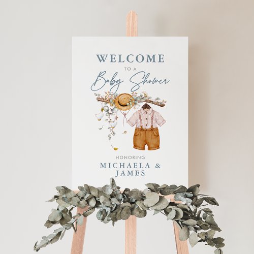 Rustic Boho Watercolor Baby Shower Foam Board