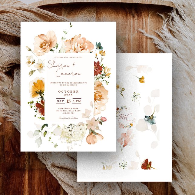 Rustic Boho Watercolor Floral Garden Wedding (Creator Uploaded)