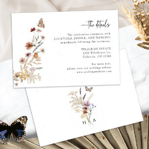 Rustic Boho Wedding Details Enclosure Card
