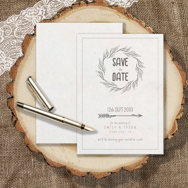 Rustic Boho Wedding ID1109 Save The Date (Creator Uploaded)