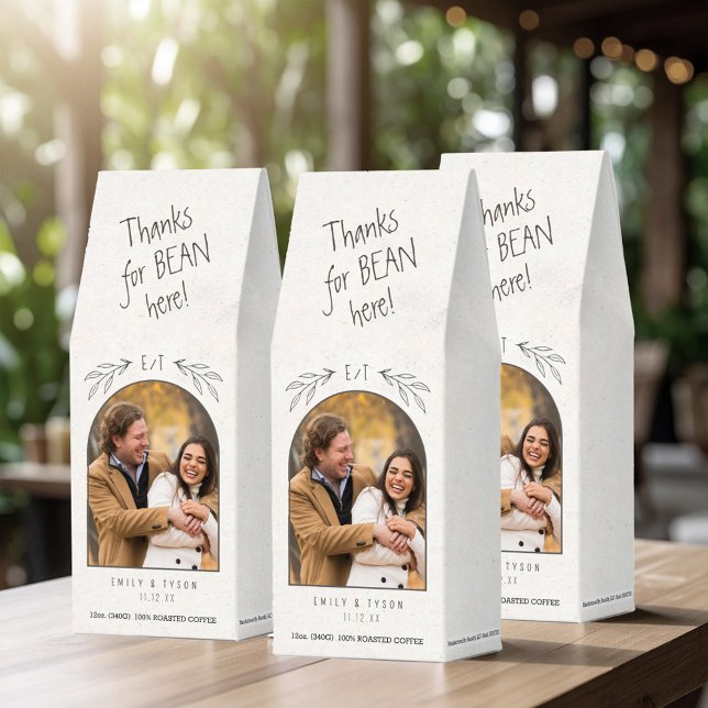 Rustic Boho Wedding Photo Thanks ID1109 Roasted Coffee (Creator Uploaded)