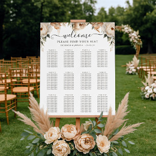 Rustic Boho Wedding Seating Chart Foam Boards