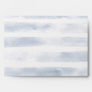 Rustic Boho White Watercolor Stripes Texture Envelope