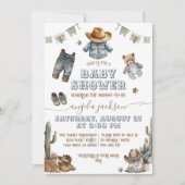 Rustic Boho Wild West Boy Baby Shower Invitation (Front)