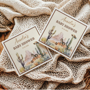 Rustic Boho Wild West Boy Baby Shower Napkins