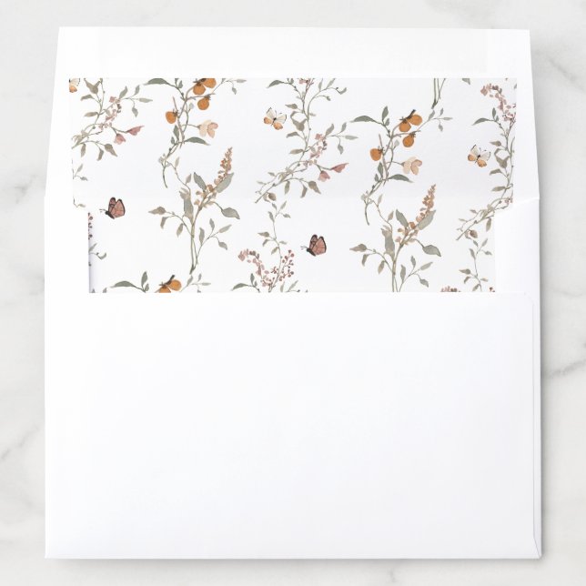 Rustic Boho Wildflower Envelope Liner (In Envelope)