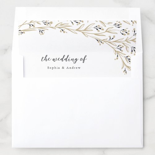 Rustic Boho Wildflower Floral County Wedding Envelope Liner