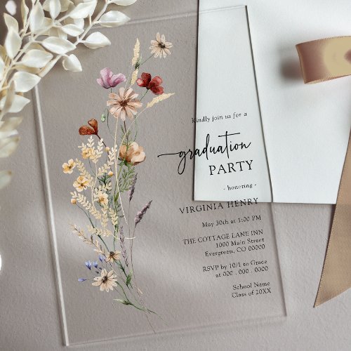 Rustic Boho Wildflower Graduation