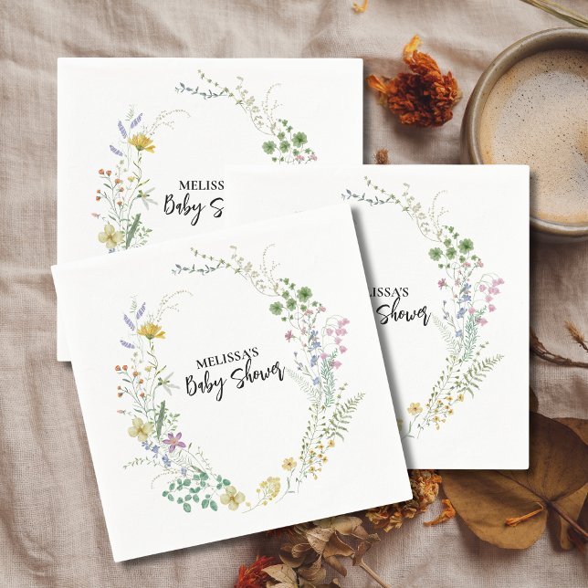 Rustic boho wildflower napkins (Creator Uploaded)