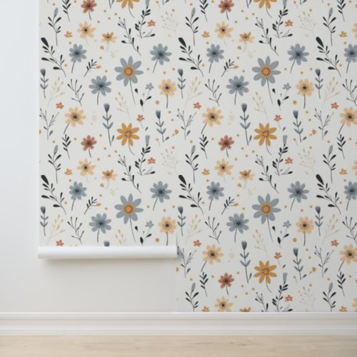 Rustic Boho Wildflower Wallpaper Wallpaper