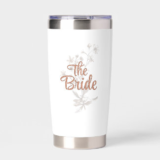 Rustic Boho Wildflowers Bride Personalized Insulated Tumbler
