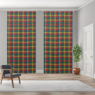 Rustic Bold Colorful Plaid Check Tartan Blackout Curtains