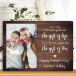 Rustic BONUS DAD Poem Custom Photo Father's Day Plaque<br><div class="desc">Surprise your bonus dad or step dad this fathers day with a personalized photo plaque. "You may not have given me the git of life, but life gave me the gift of You ." Personalize this bonus dad plaque with favorite photo, message and name.. Visit our collection for the best...</div>