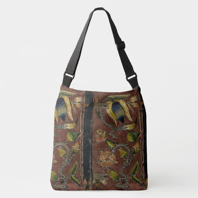Rustic Book Cover Bags Embroidered Velvet (Front)