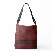 Rustic Book Cover Bags In Burgundy Red