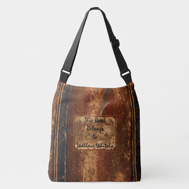 Rustic Book Cover Bags Old Grunge Text Book (Front)