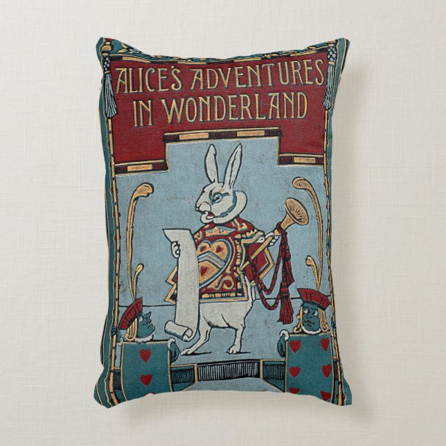 Rustic Book Cover Cushion Alice In Wonderland (Front(Vertical))