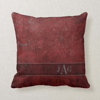 Rustic Book Cover Cushion In Burgundy Red by OldArtReborn at Zazzle