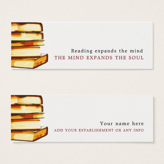 Rustic Books, Bookmark (Front & Back)