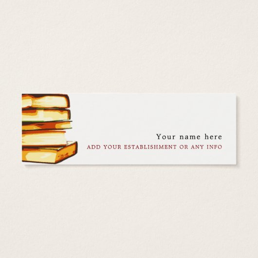 Rustic Books, Bookmark (Back)