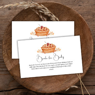 Rustic Books Cutie Pie Cherry Fall Baby Shower Enclosure Card