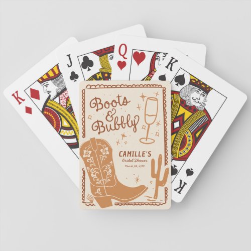 Rustic Boots and Bubbly Hand Drawn Playing Cards