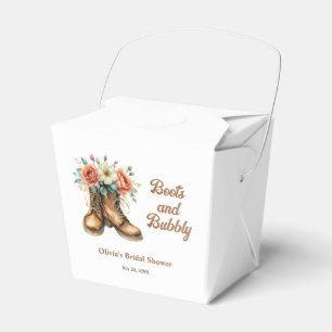 Rustic Boots and Bubbly Western Bridal Shower  Favor Boxes