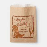 Rustic Boots and Bubbly Western Hand Drawn Favor Bag