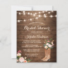 Rustic Boots Cowgirl Western Bridal Shower
