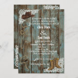 Rustic Boots &amp; Lace Wedding Invite